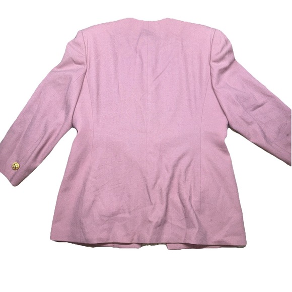 Vintage‎ Christian Dior 100% Wool Women's Sz 16 Gold Button Tailored Blazer - Picture 7 of 14